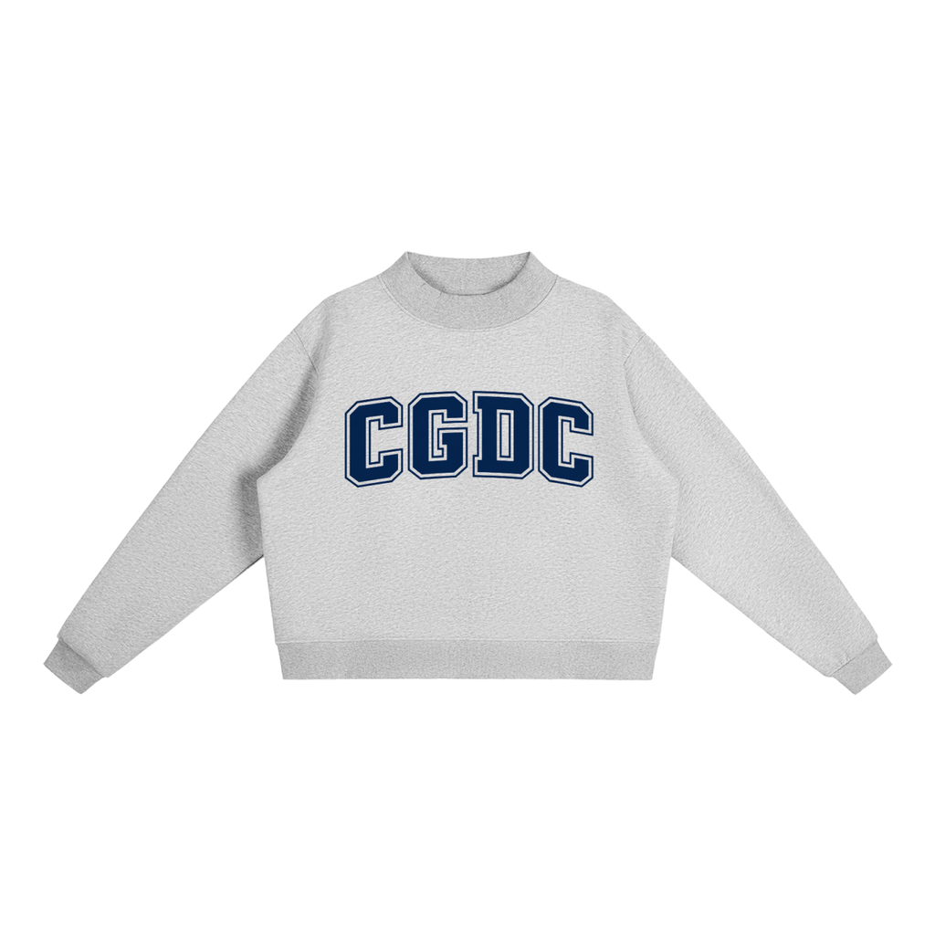 Essential Fleece Mock-Neck Crew Sweatshirt
