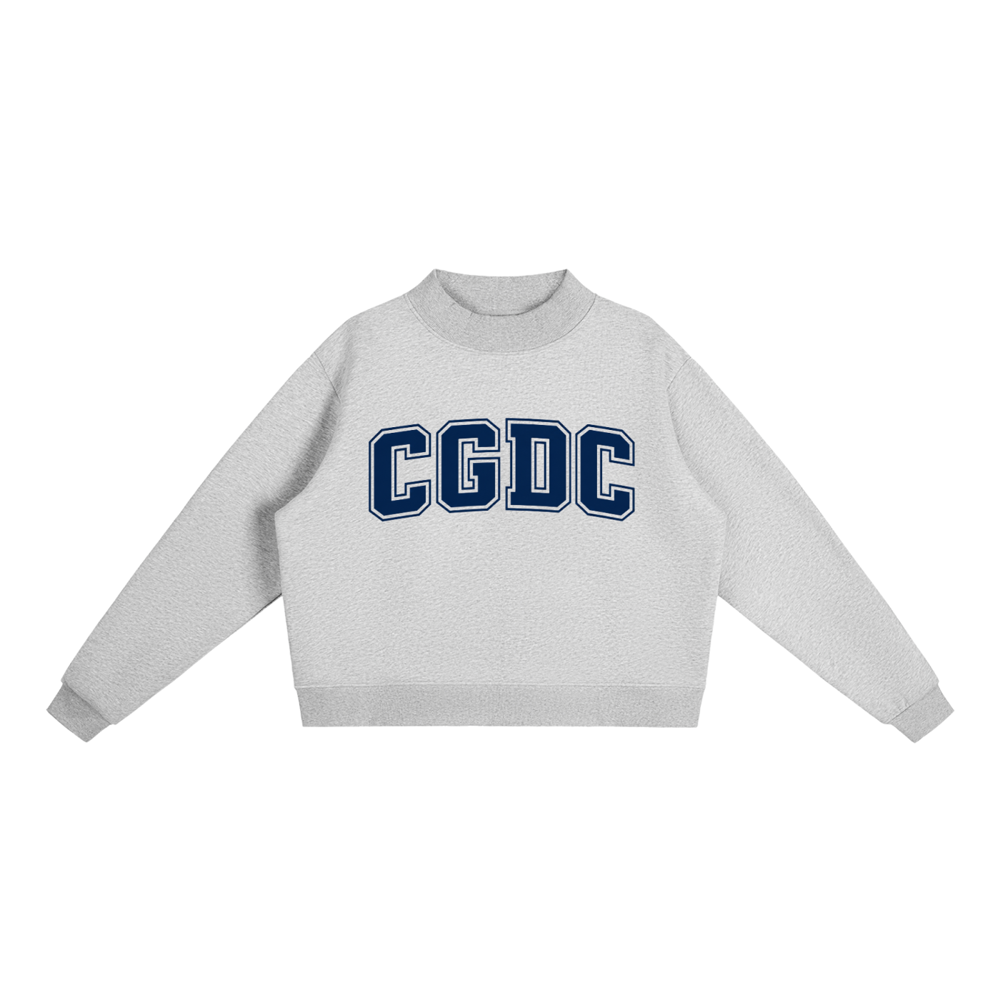 Essential Fleece Mock-Neck Crew Sweatshirt