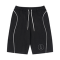 Unisex Piping Drawstring Shorts